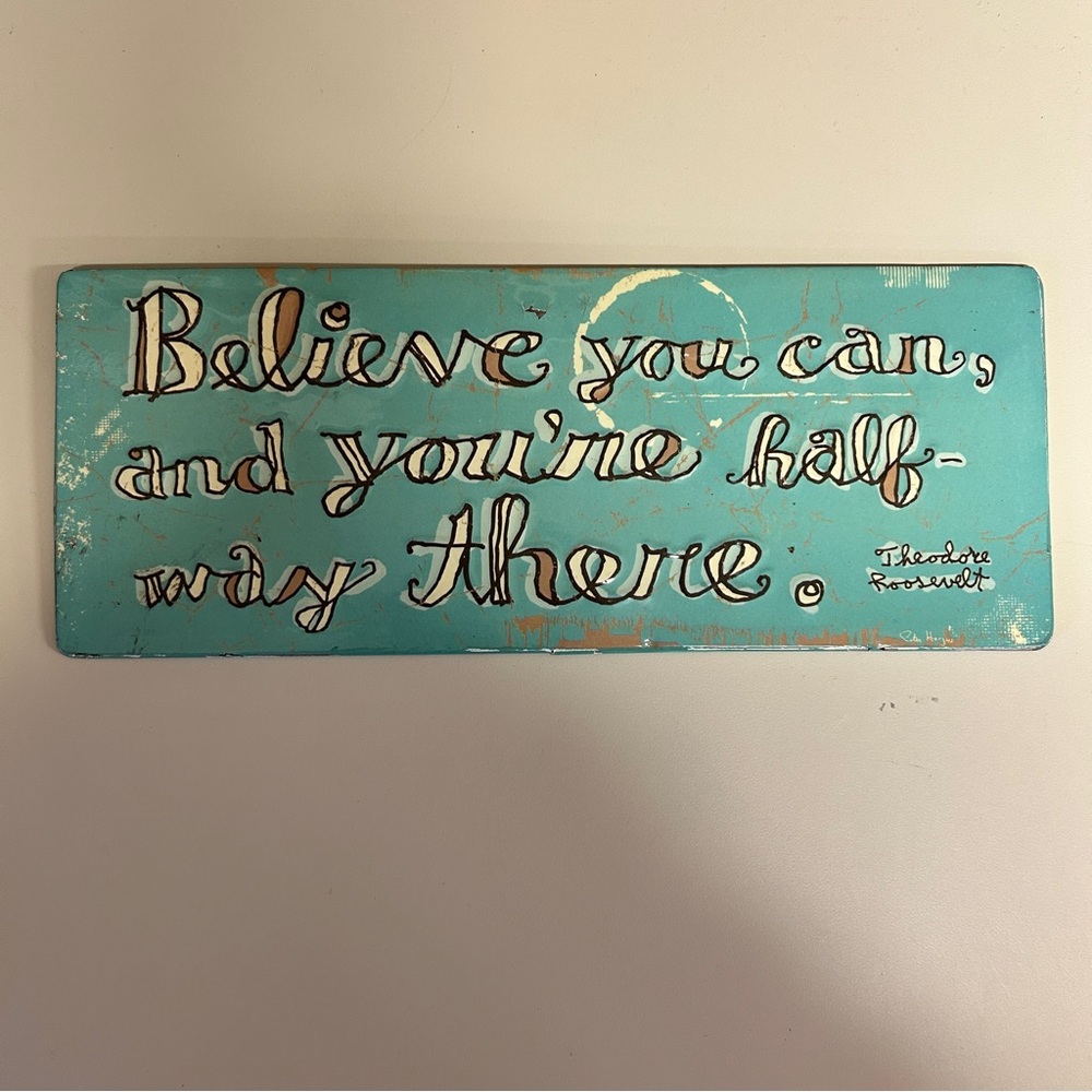 Inspirational Blue Wall Sign